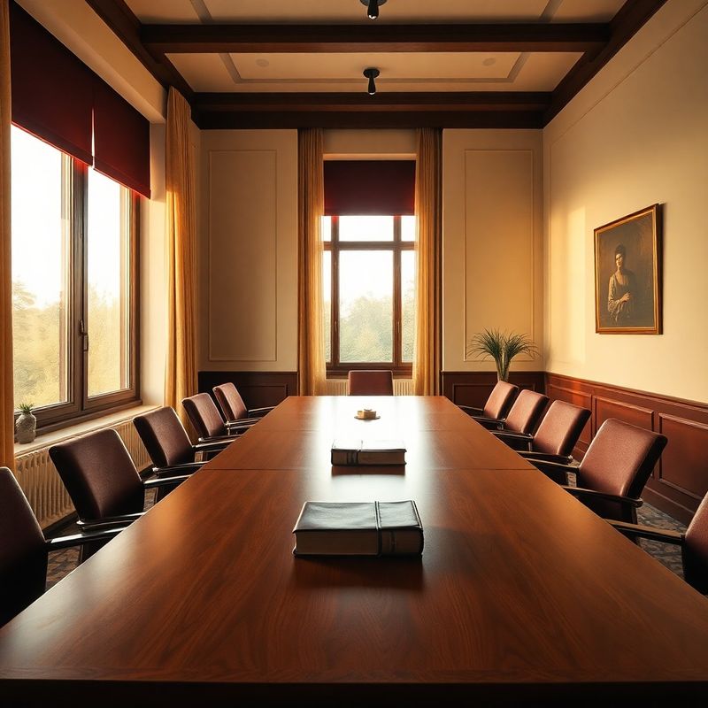 A cream and burgundy private meeting room with afternoon light